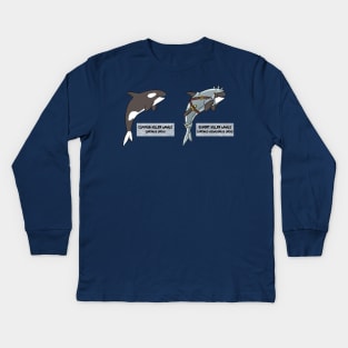 Evolution of the Killer Whale | Games & Upgrades Kids Long Sleeve T-Shirt